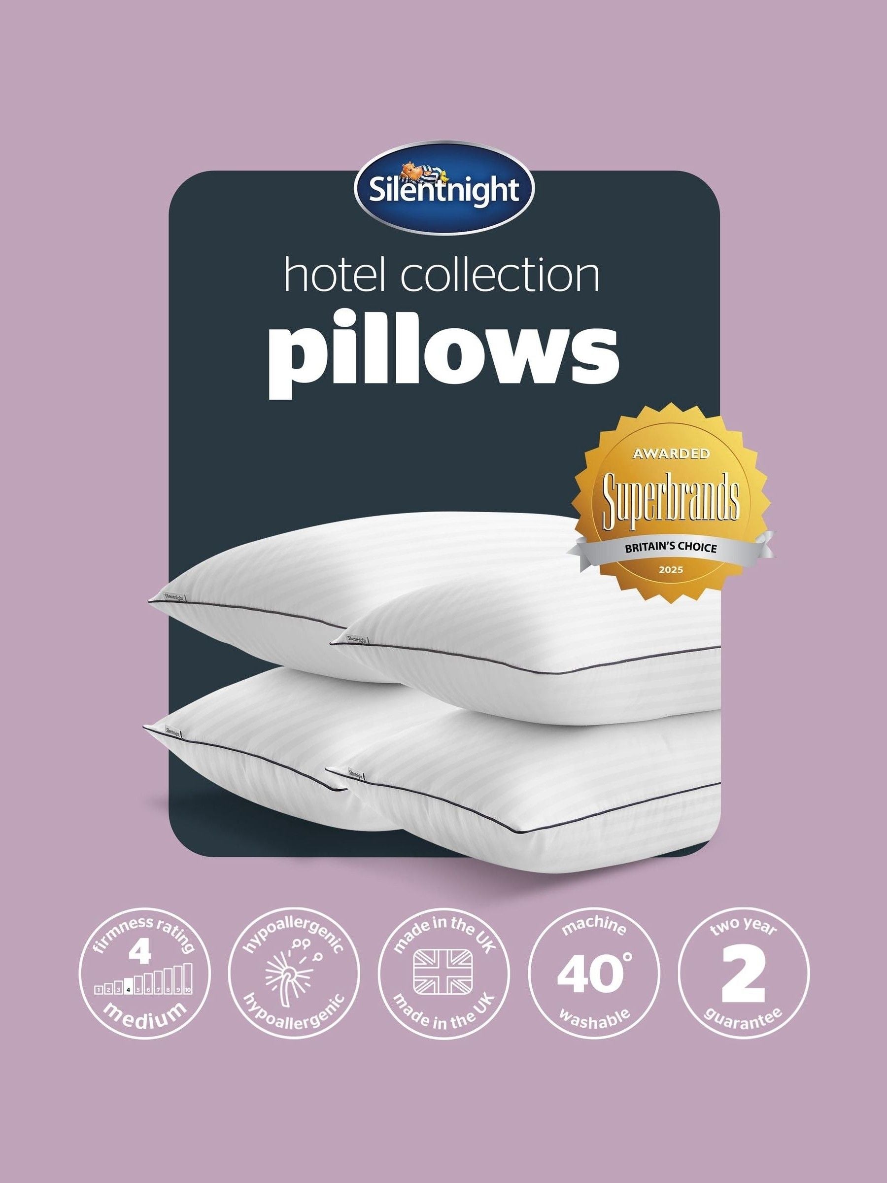 Silentnight Luxury Piped Hotel Collection 4 Pack Pillow