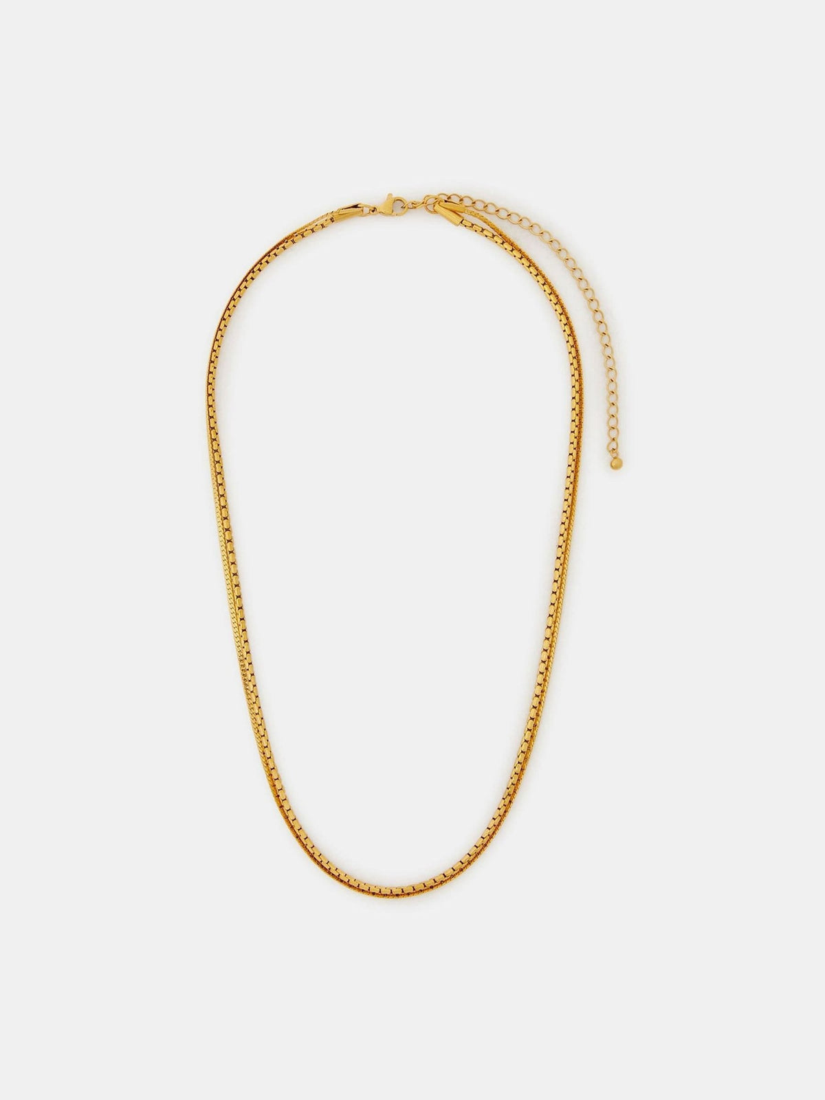 Accessorize Gold Tone Stainless Steel Layered Chain Necklace