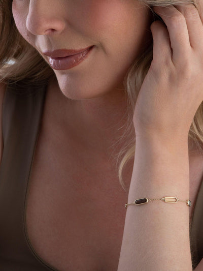 Beaverbrooks Gold 9ct Cubic Zirconia Bracelet