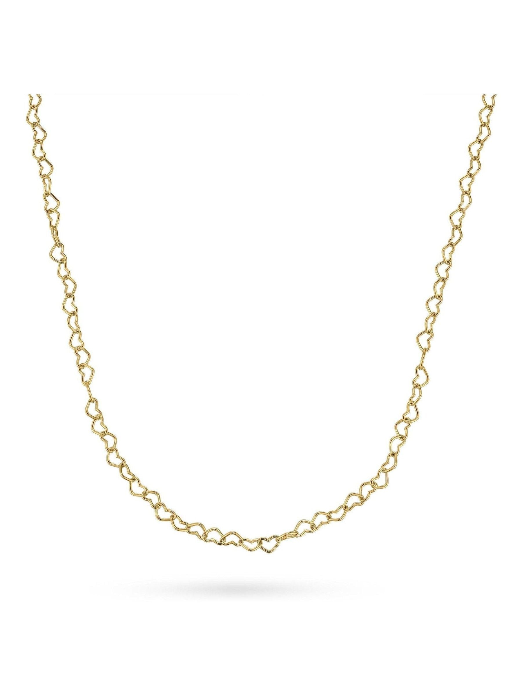 Beaverbrooks gold plated heart chain necklace 45cm - British product