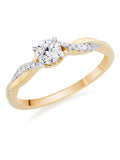 18ct Yellow Gold Diamond Solitaire Engagement Ring