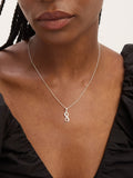 Simply Silver Sterling Silver Pendant Infinity Cubic Zirconia 20mm (British brand)