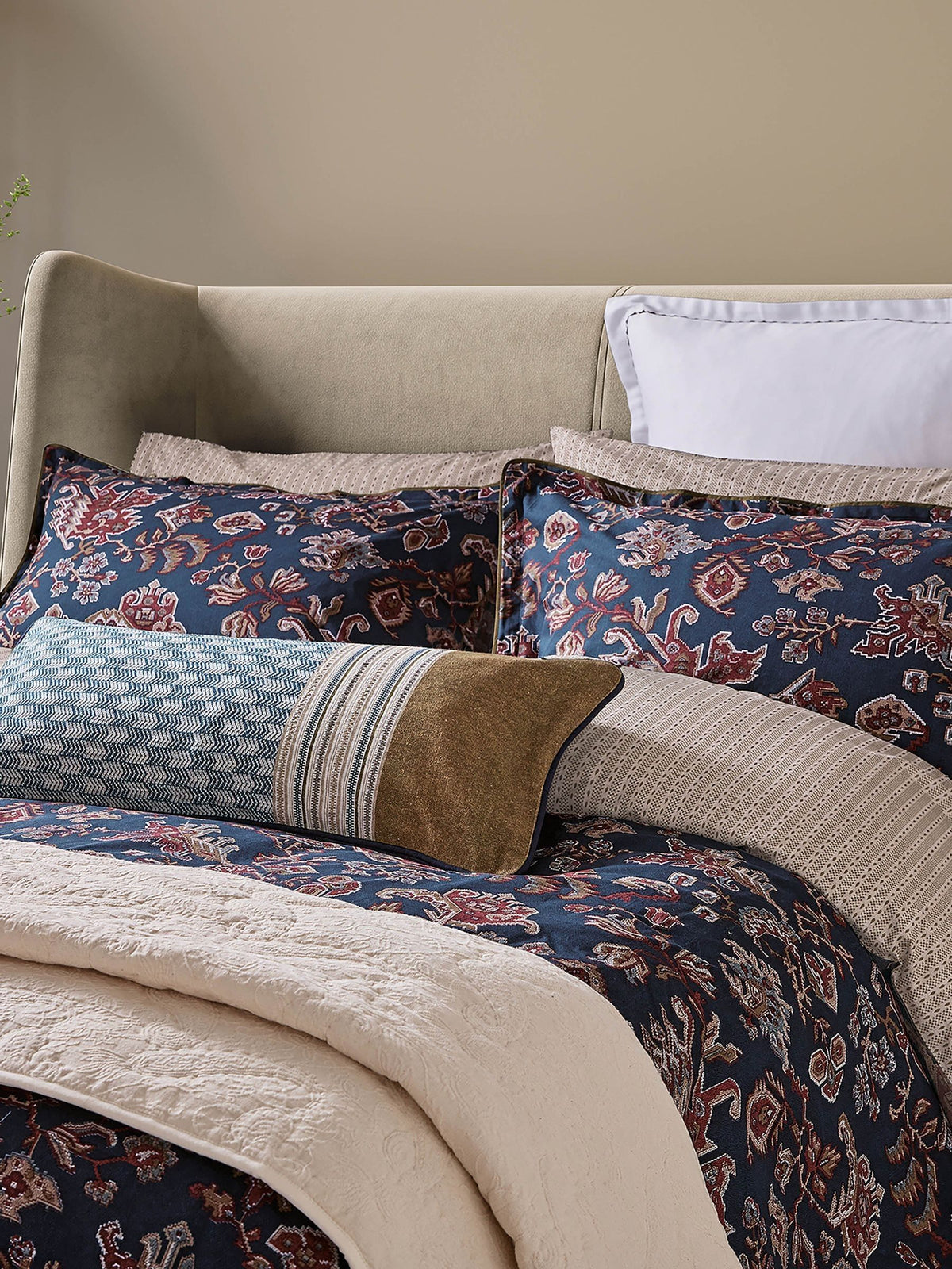Bedeck of Belfast deep teal tan duvet set - British product