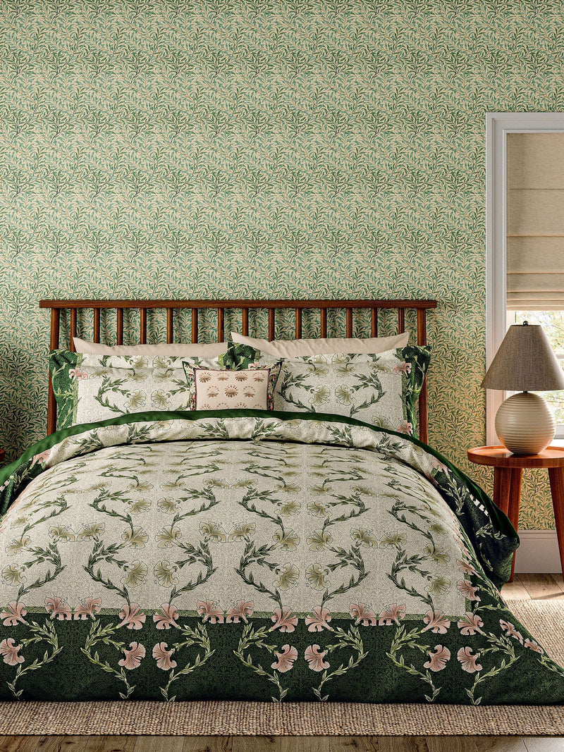 Morris & Co Scrolling Carnation duvet set, imported from the UK