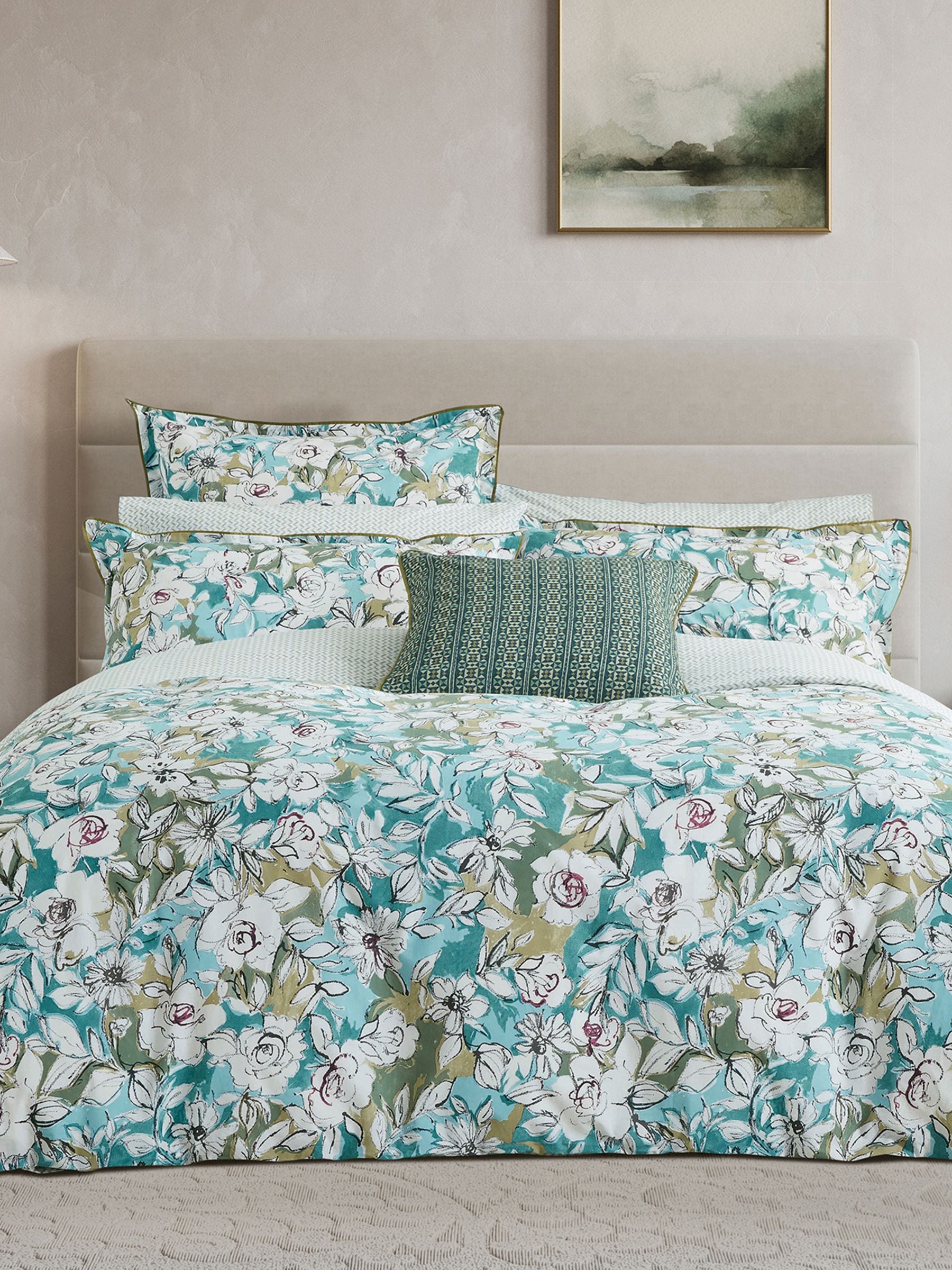Bedeck of Belfast Blue Green Azmi duvet set - British product