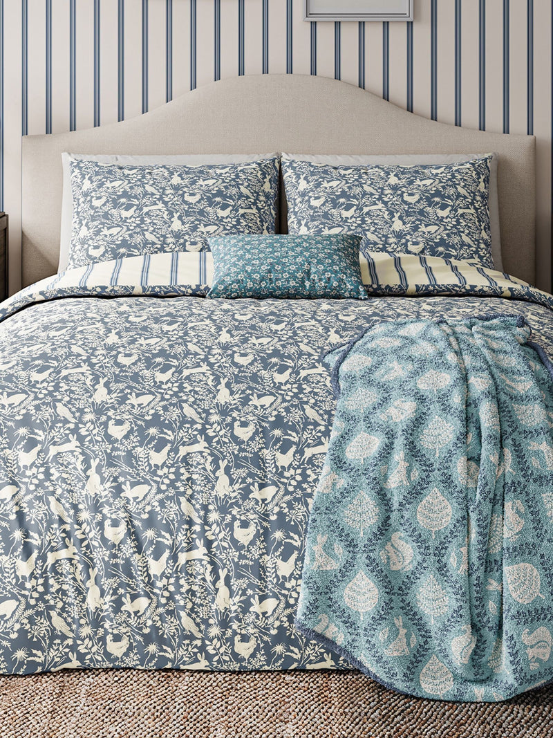 Helena Springfield blue forest friends duvet set, UK version