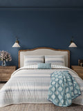 Helena Springfield blue teal folk stripe duvet cover set, UK version