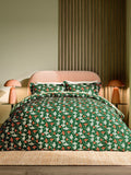Scion Green Fan Floral Print Duvet Set (British brand)
