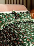 Scion Green Fan Floral Print Duvet Set (British brand)