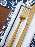 Bedeck of Belfast Set of 4 Midnight Navy Saja 100% Cotton Napkins