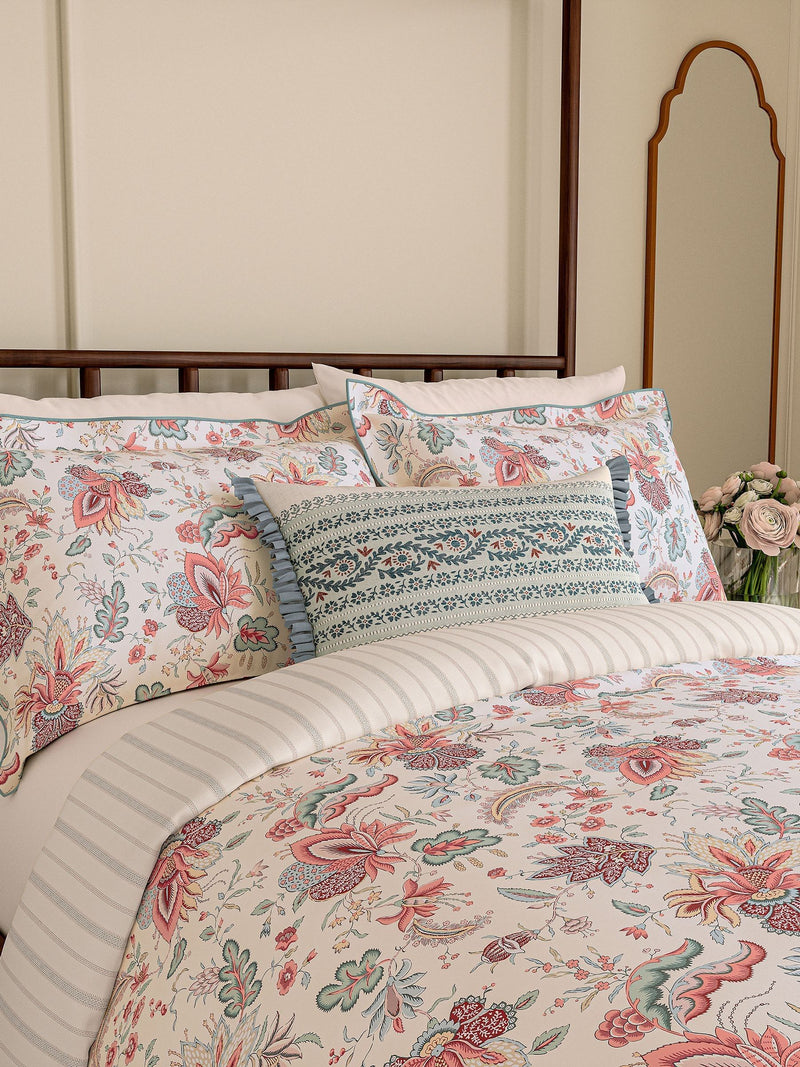 V&A red teal chintz reverie duvet set (British brand)