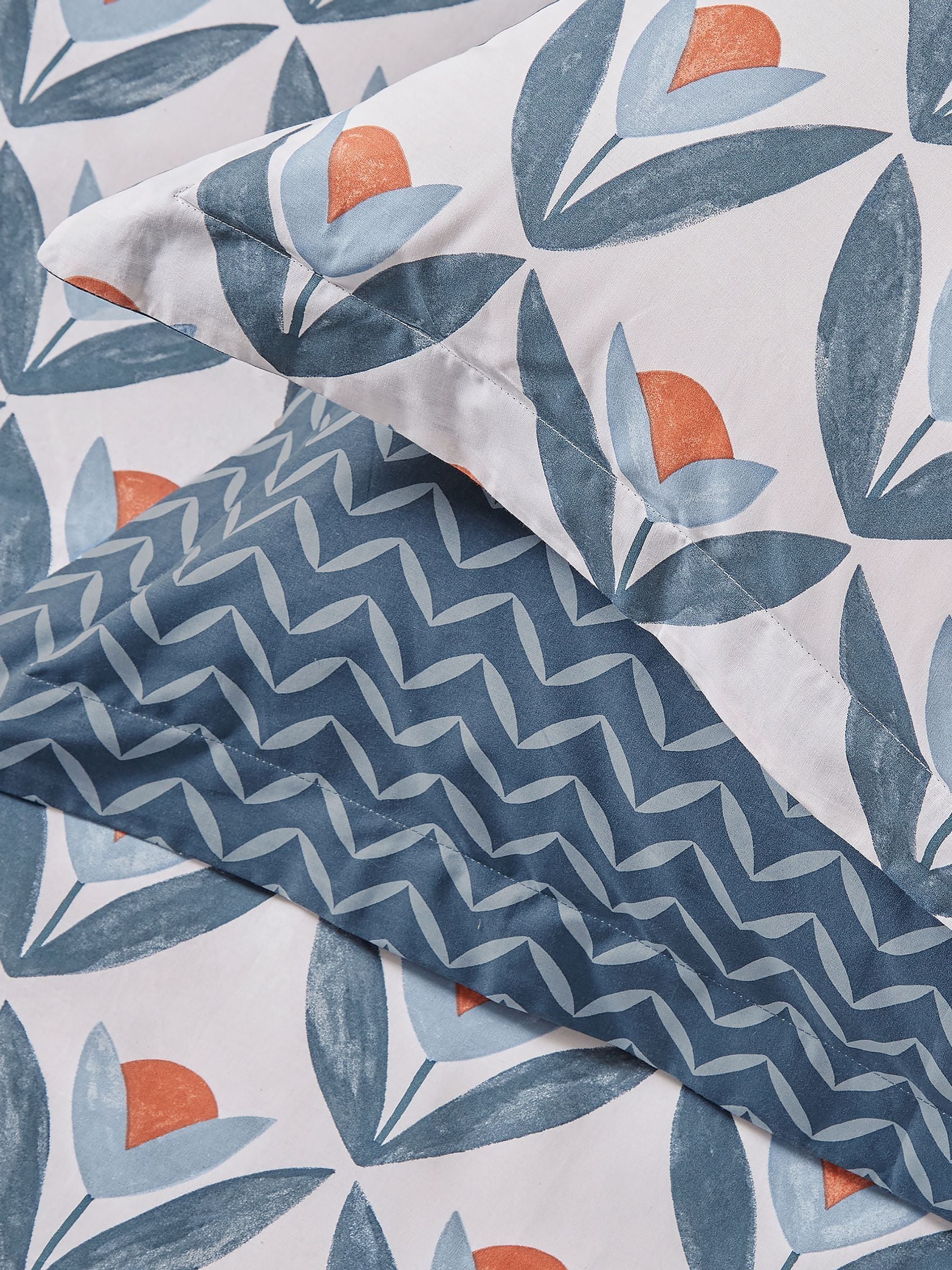 Scion Navy Tulip Trellis duvet set (British brand)