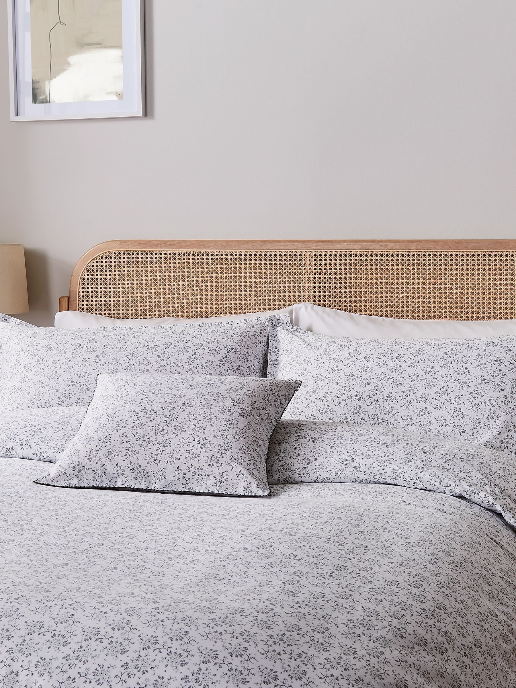 Cloud Grey Mae 100% Cotton Duvet Set, imported from the UK