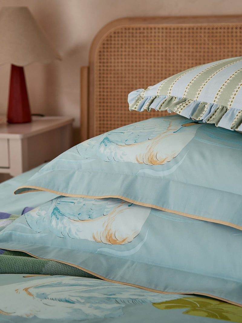 Yvonne Ellen Aqua Sister Swans duvet cover set (British brand)
