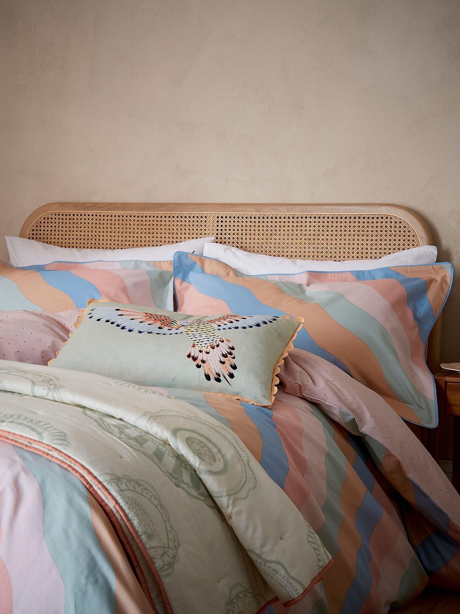 Yvonne Ellen Multi Signature Stripe duvet cover set (British brand)