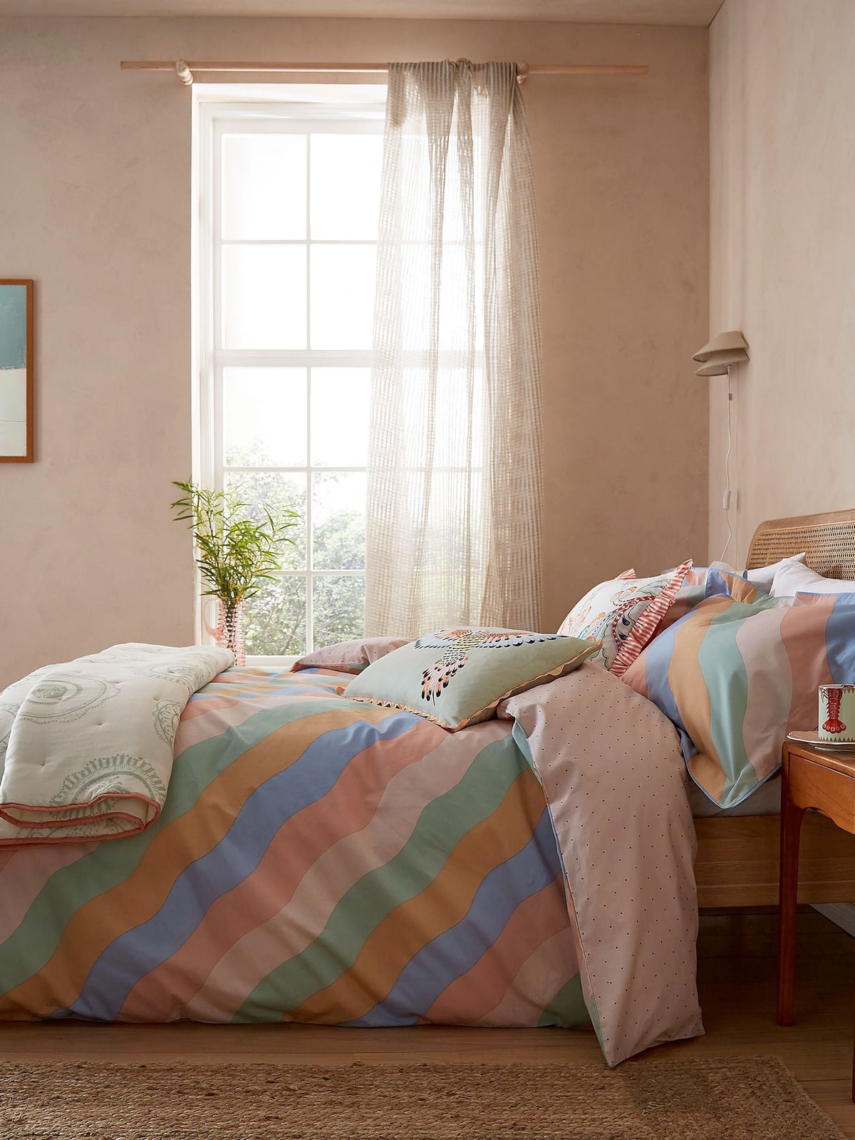 Yvonne Ellen Multi Signature Stripe duvet cover set (British brand)