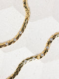 Gold Plated Crystal Flat Chain Bracelet 191mm
