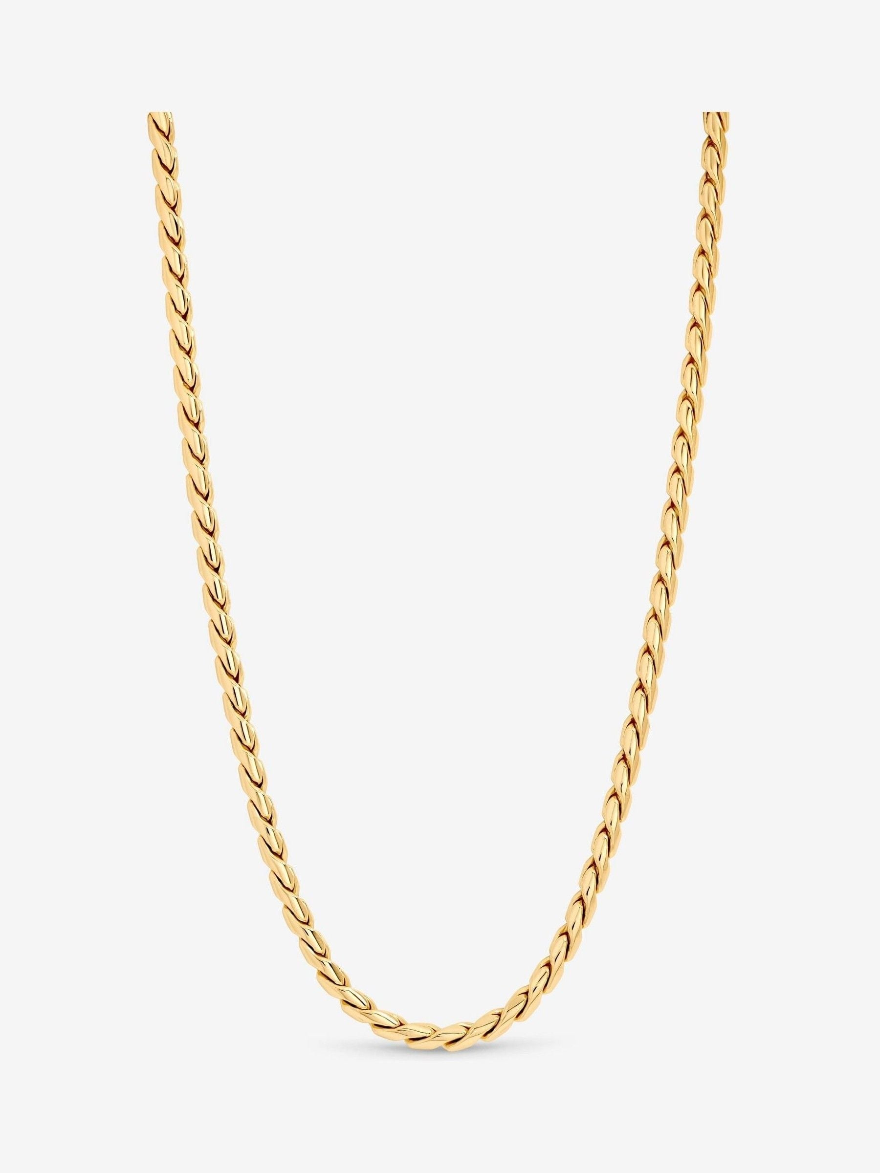 Gold Plated Twist Chain Necklace 406mm with Lobster Clasp