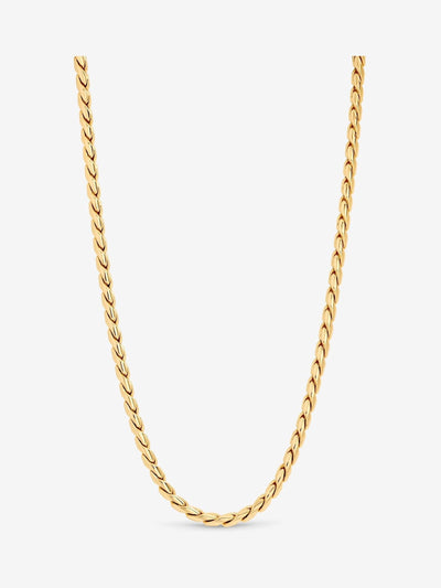 Gold Plated Twist Chain Necklace 406mm with Lobster Clasp