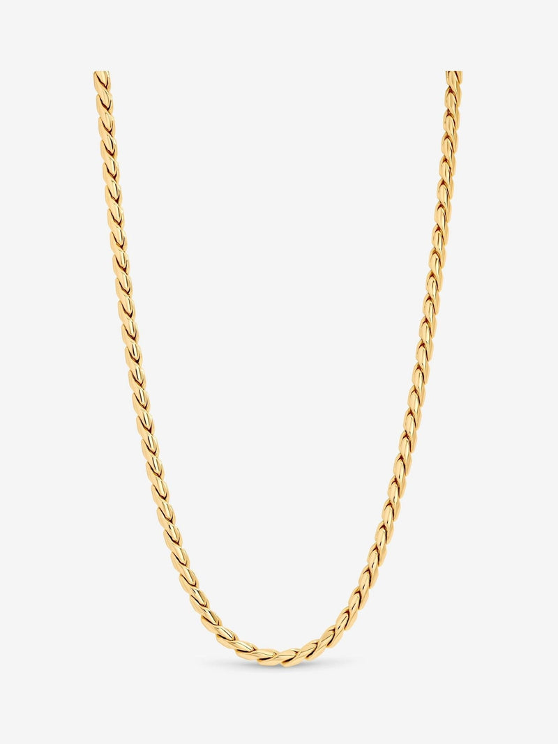 Gold Plated Twist Chain Necklace 406mm with Lobster Clasp