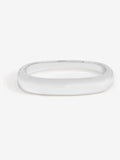 Polished Silver Plated Rectangular Bangle 204mm x 32mm