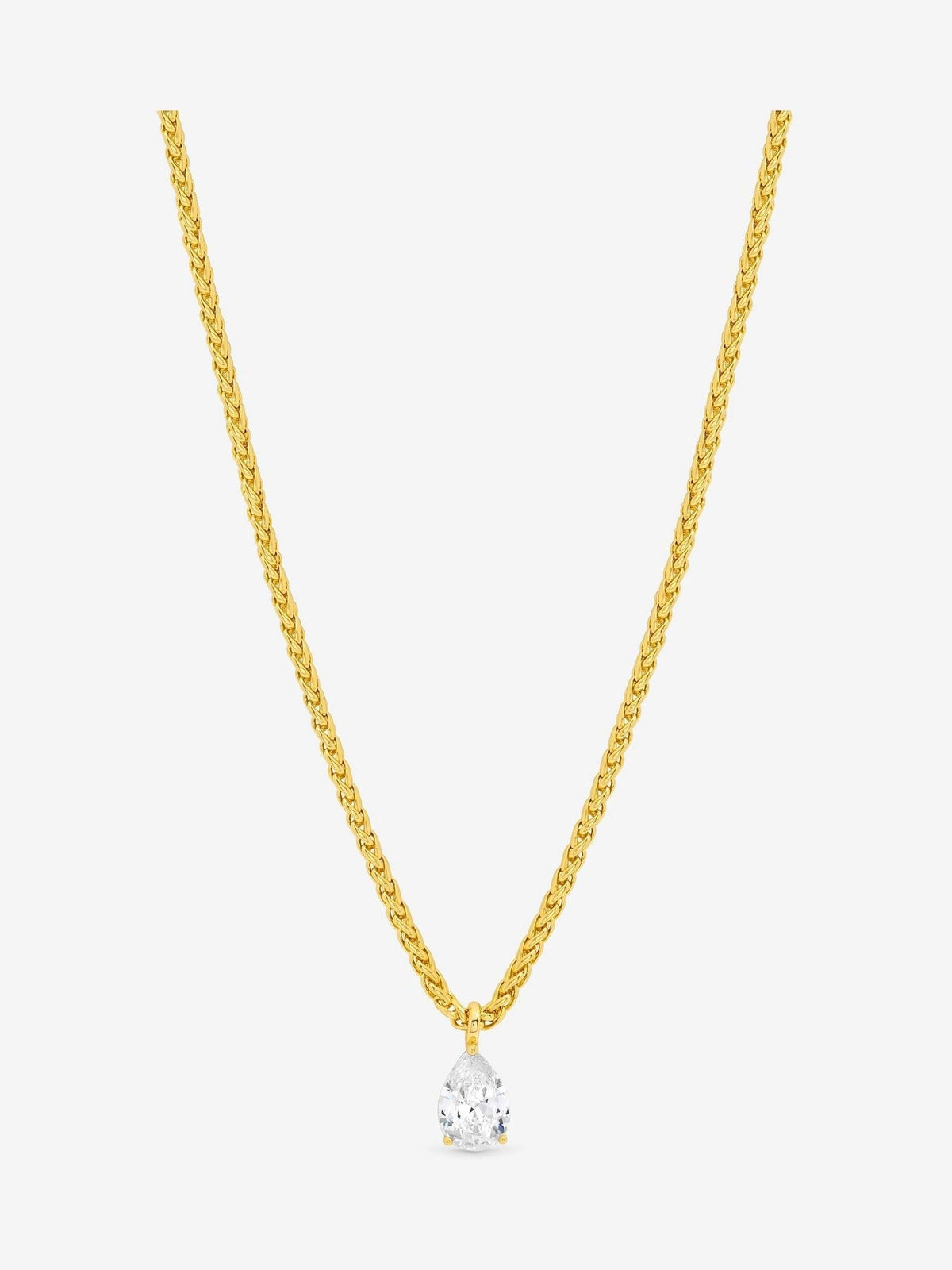 Jon Richard gold plated cubic zirconia necklace 457mm, UK version