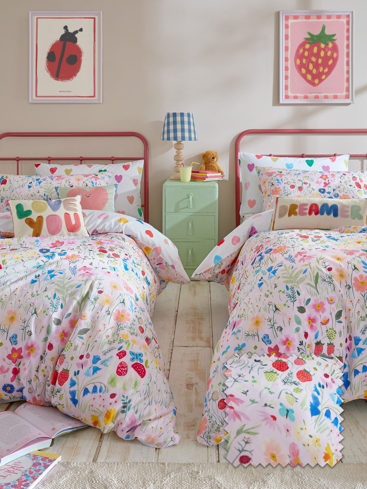 Wee Blue Bell Secret Garden duvet cover set (British brand)