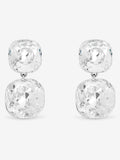 Jon Richard Silver Rhodium Plated Crystal Statement Stone Drop Earrings