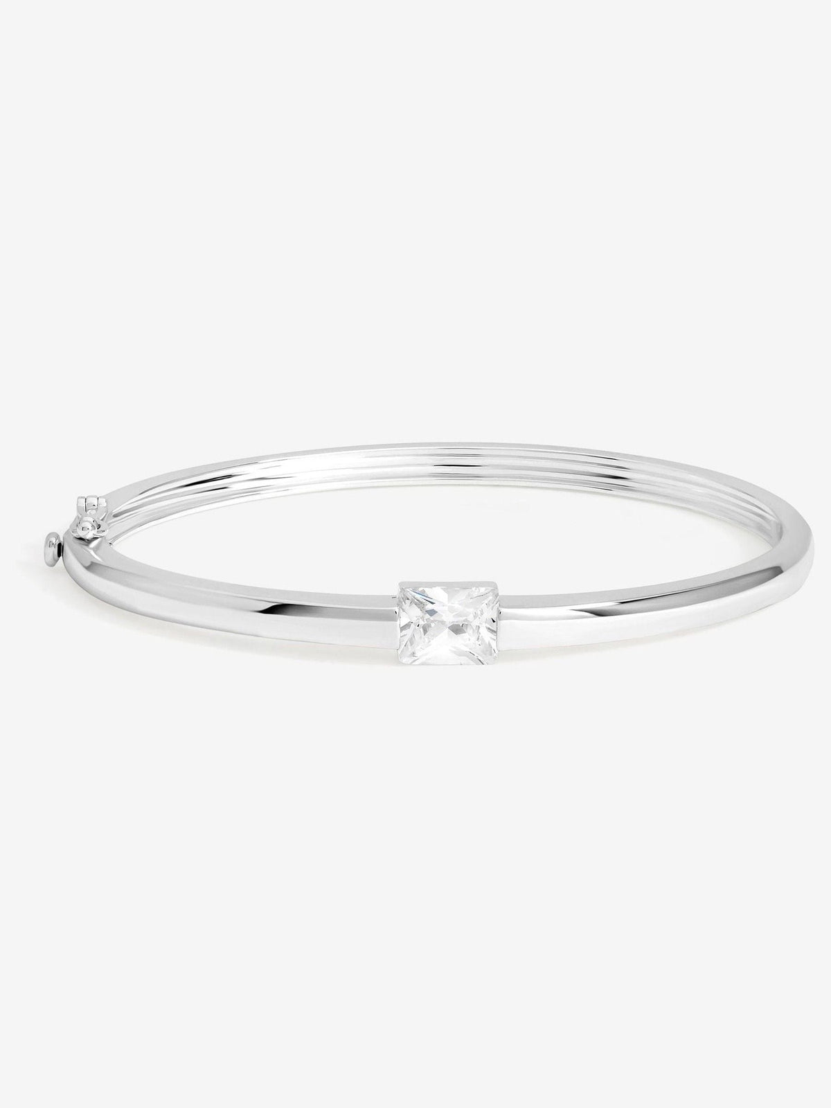 Jon Richard silver plated cubic zirconia bangle 204mm, UK version