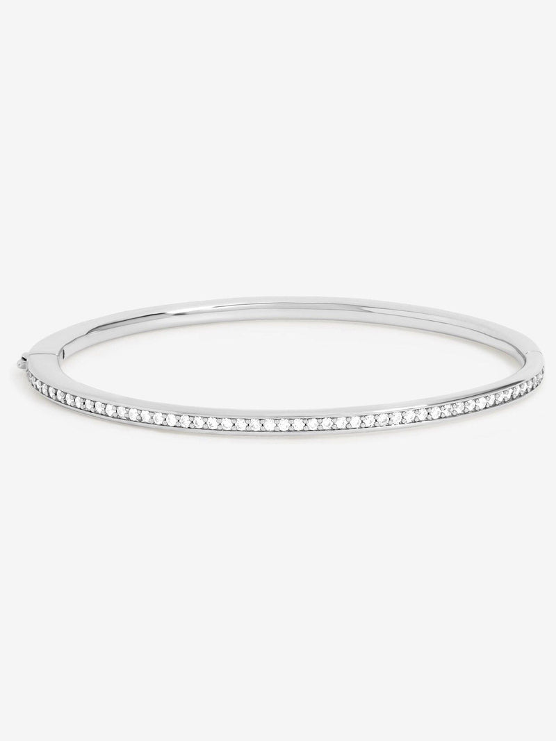 Jon Richard silver plated pave bangle 50mm x 204mm, UK version
