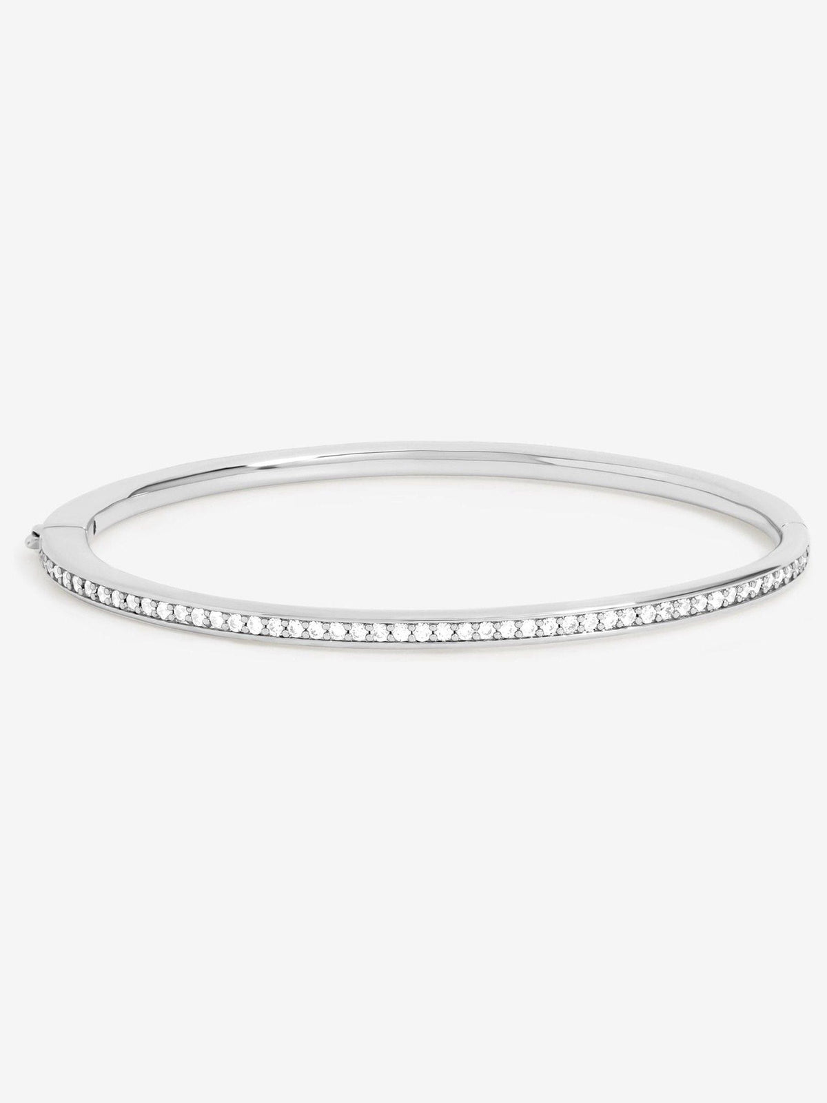 Jon Richard silver plated pave bangle 50mm x 204mm, UK version