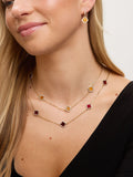 Jon Richard clover necklace orange plated 17 inch chain UK version