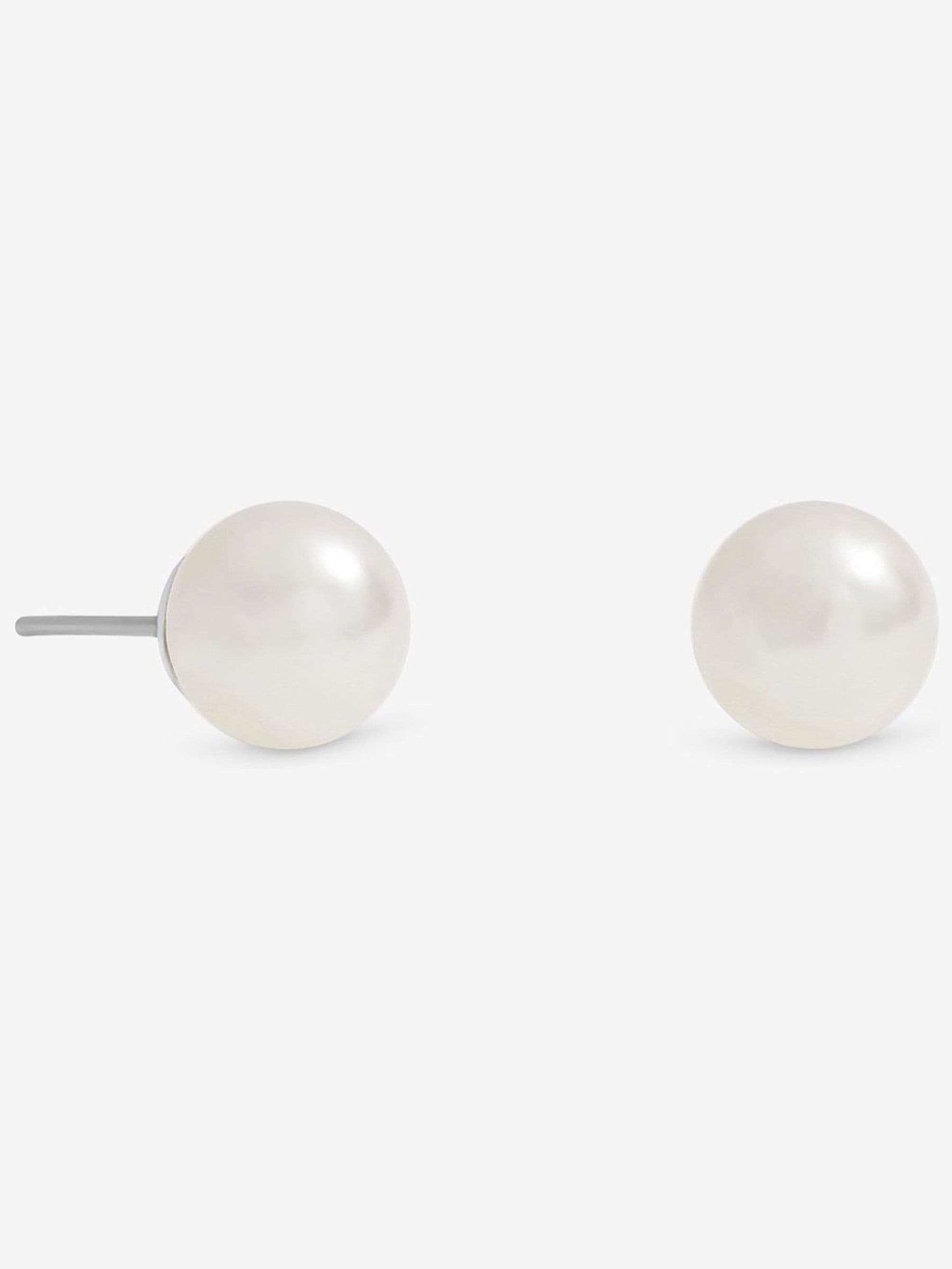 Jon Richard Silver Tone Cream Small Pearl Earrings