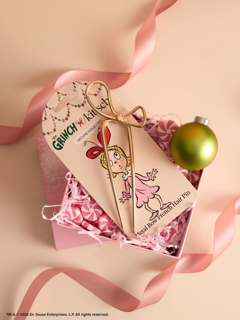 Kitsch The Grinch Metal Bow Hair Pin, UK version