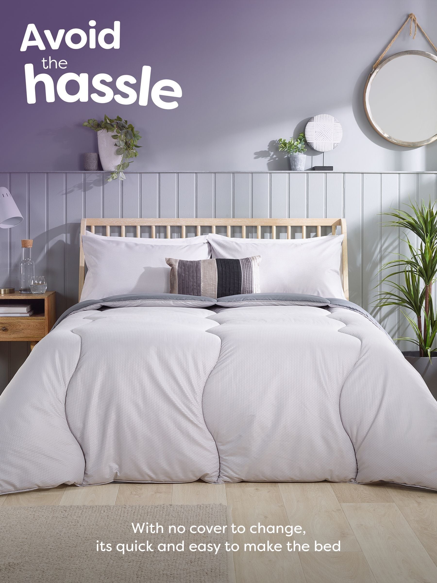 Slumberdown Coverless Comfort Embossed Waffle Duvet (British brand)