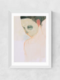 East End Prints white nude portrait wall art print - British product