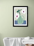 East End Prints Black Floral Pottery Delight art print - British product