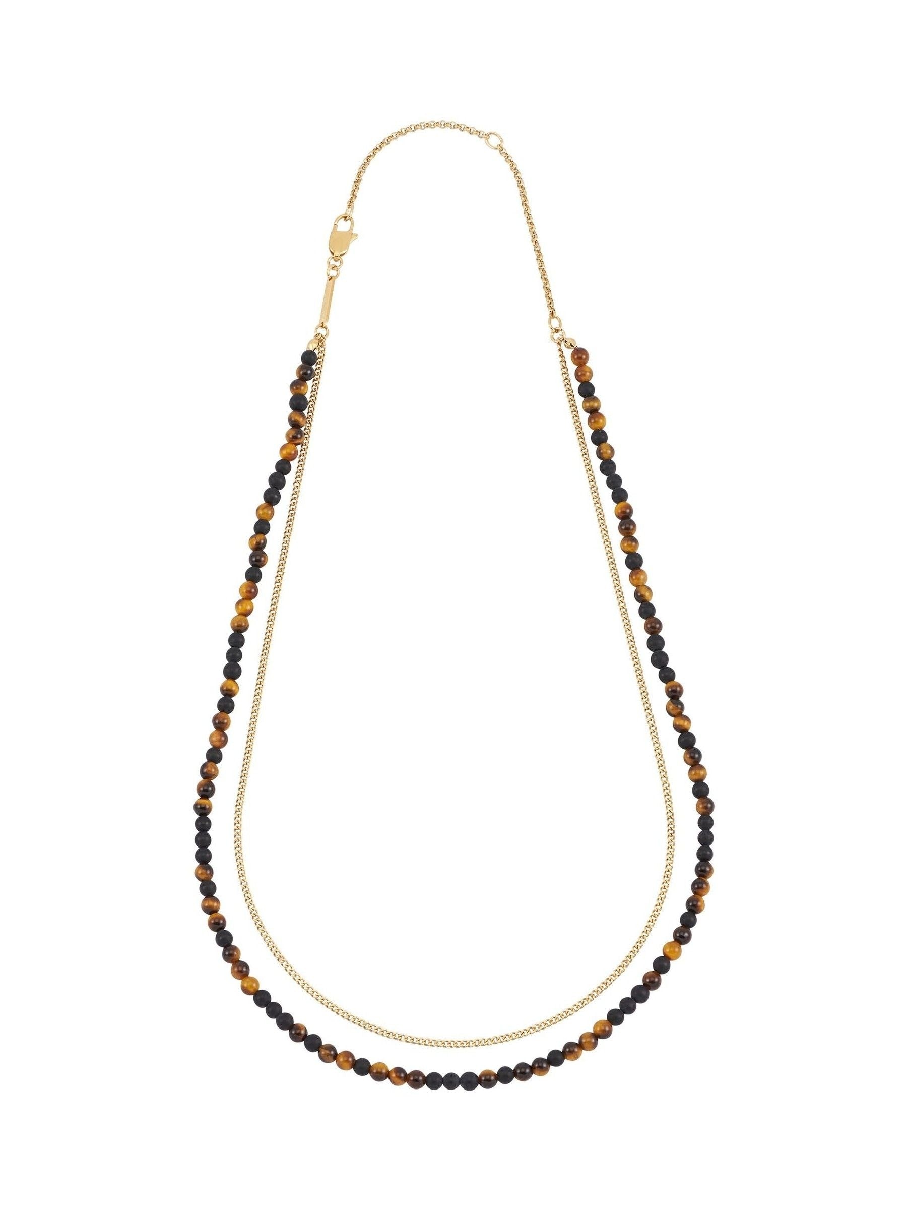 Bartlett men's necklace mixed tiger's eye - British product