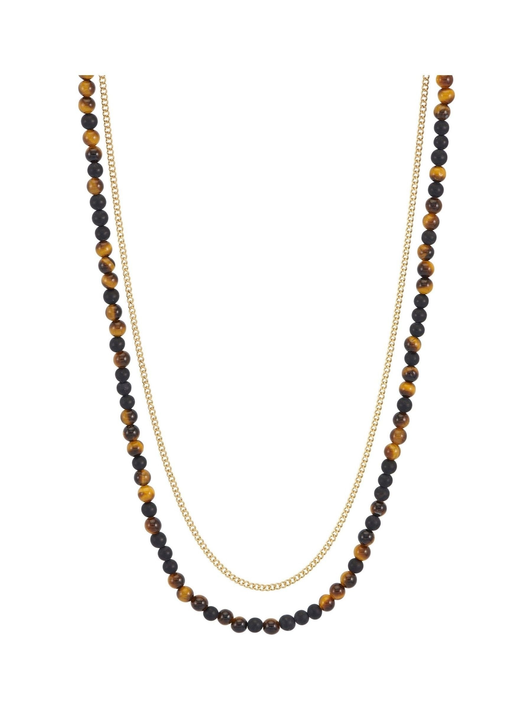 Bartlett men's necklace mixed tiger's eye - British product