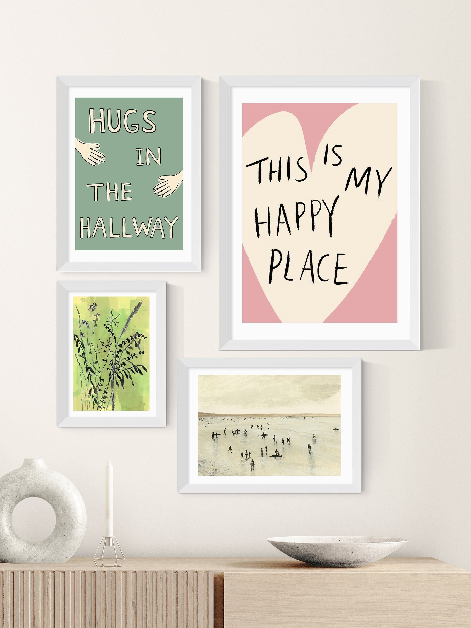 East End Prints White Hugs in the Hallway art print - British product