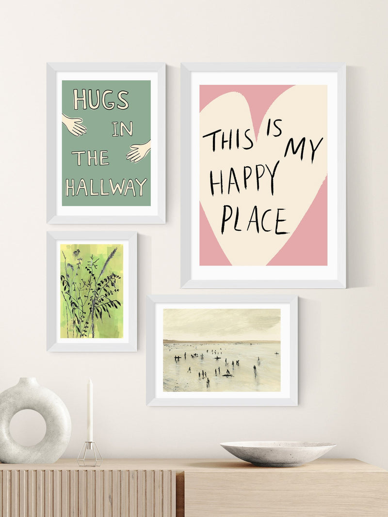 East End Prints White Hugs in the Hallway art print - British product