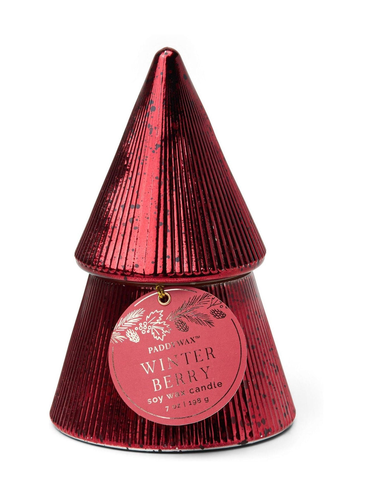Paddywax Christmas 7oz198g Red Stacked Tree Candle