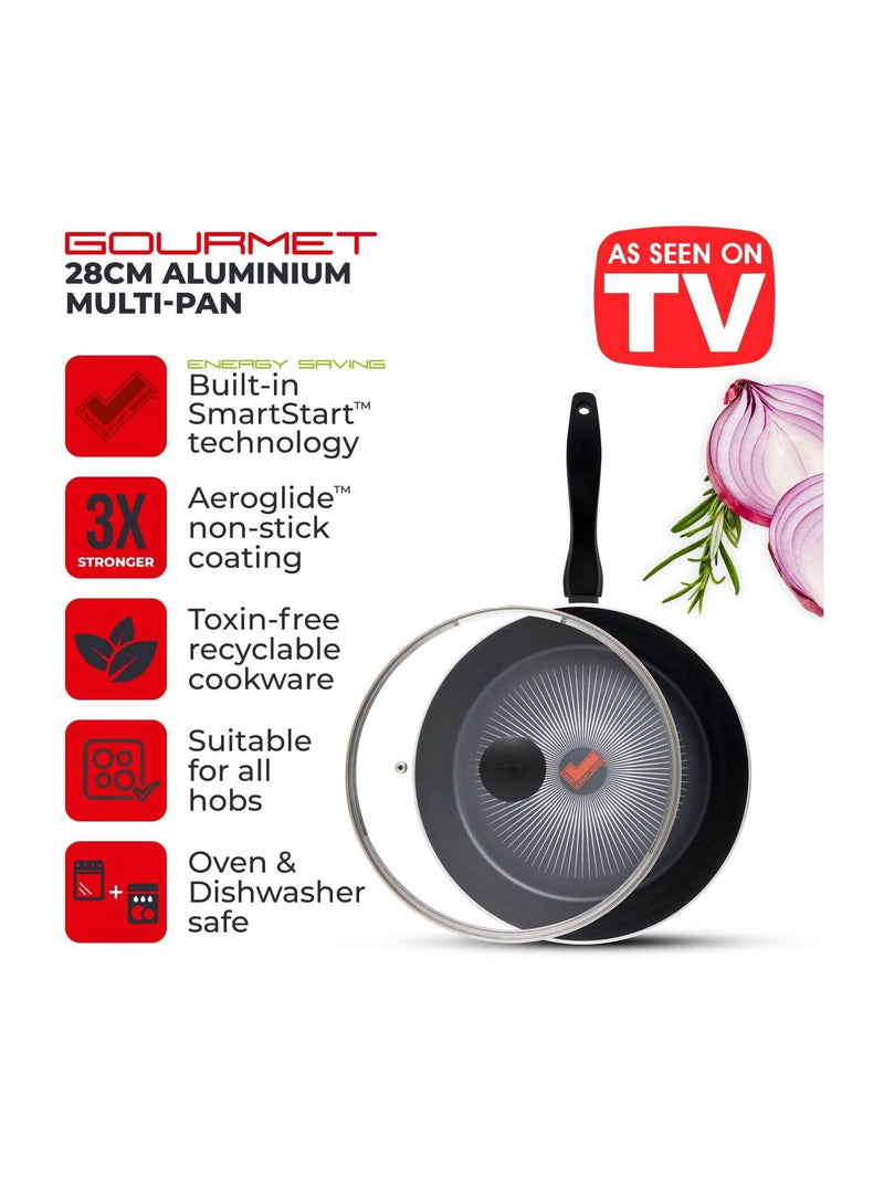 Tower Black 28cm Multi-Pan with Lid (British brand)