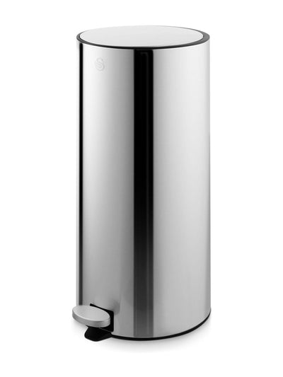 Swan Stainless Steel Round Pedal Bin 30L Kitchen Bin