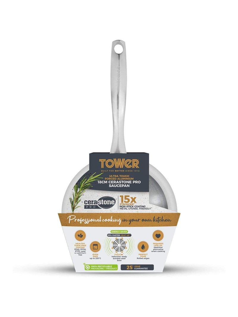 Tower Graphite Cerastone Pro 18cm saucepan (British brand)