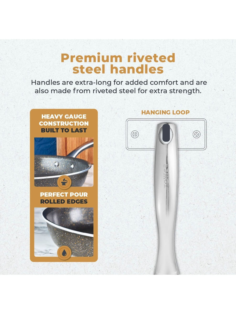 Tower Graphite Cerastone Pro 28cm frying pan (British brand)