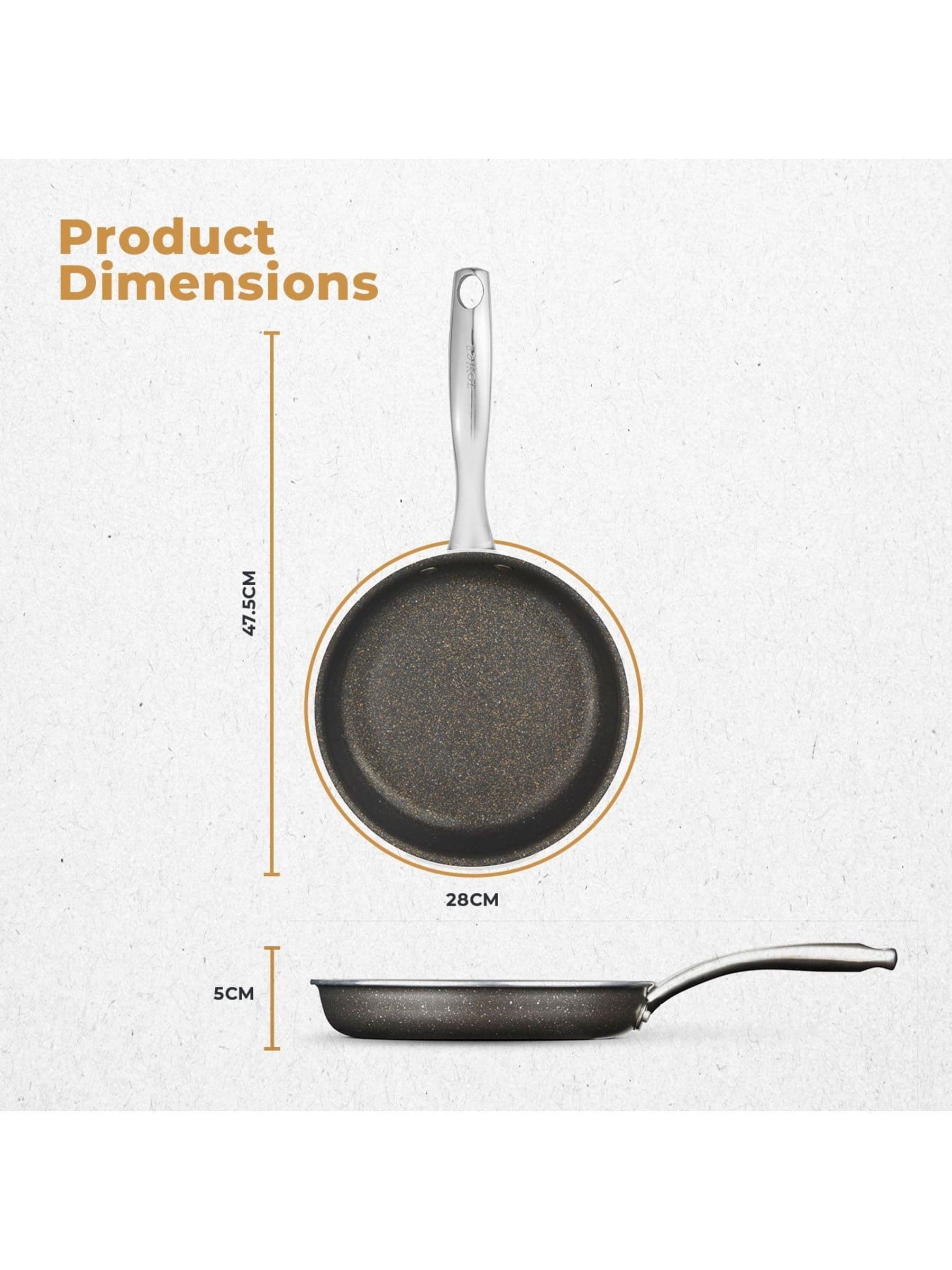 Tower Graphite Cerastone Pro 28cm frying pan (British brand)