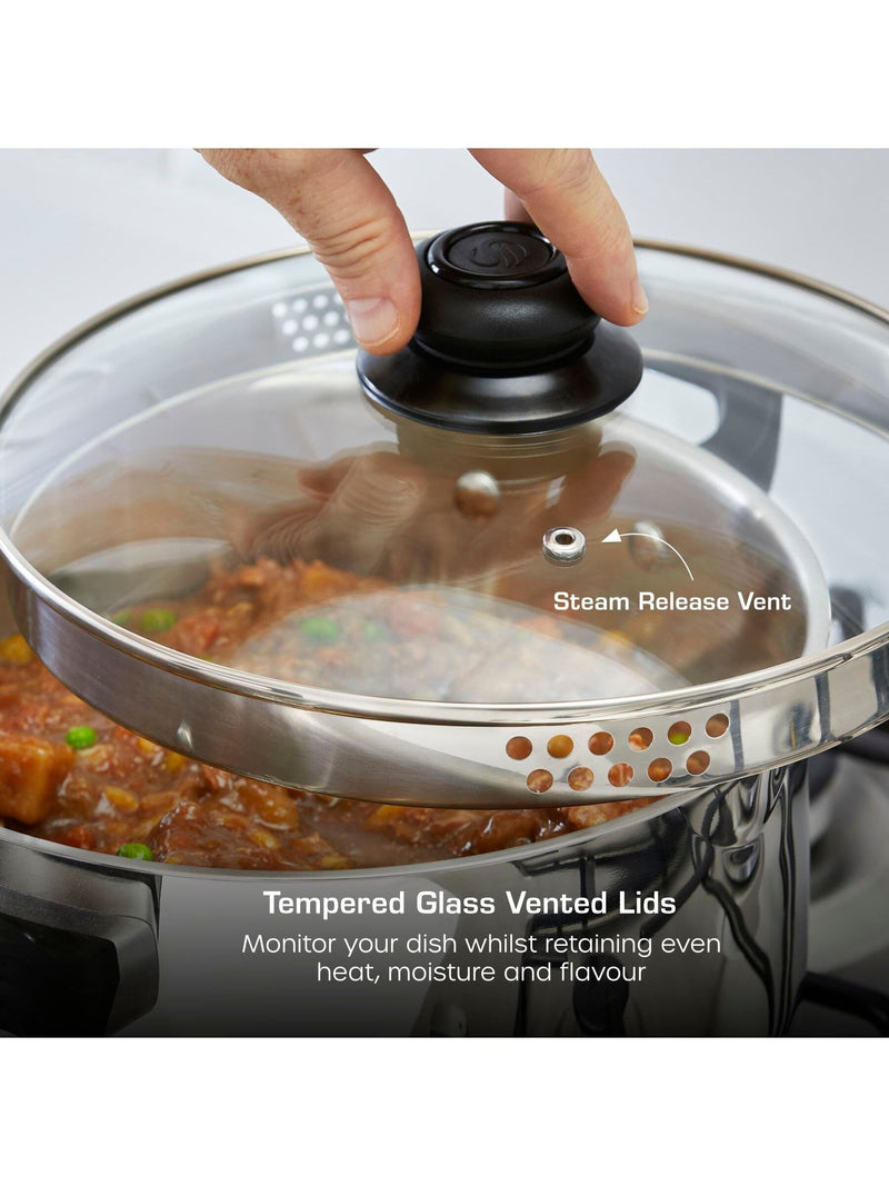 Swan Stainless Steel Casserole Dish 24cm