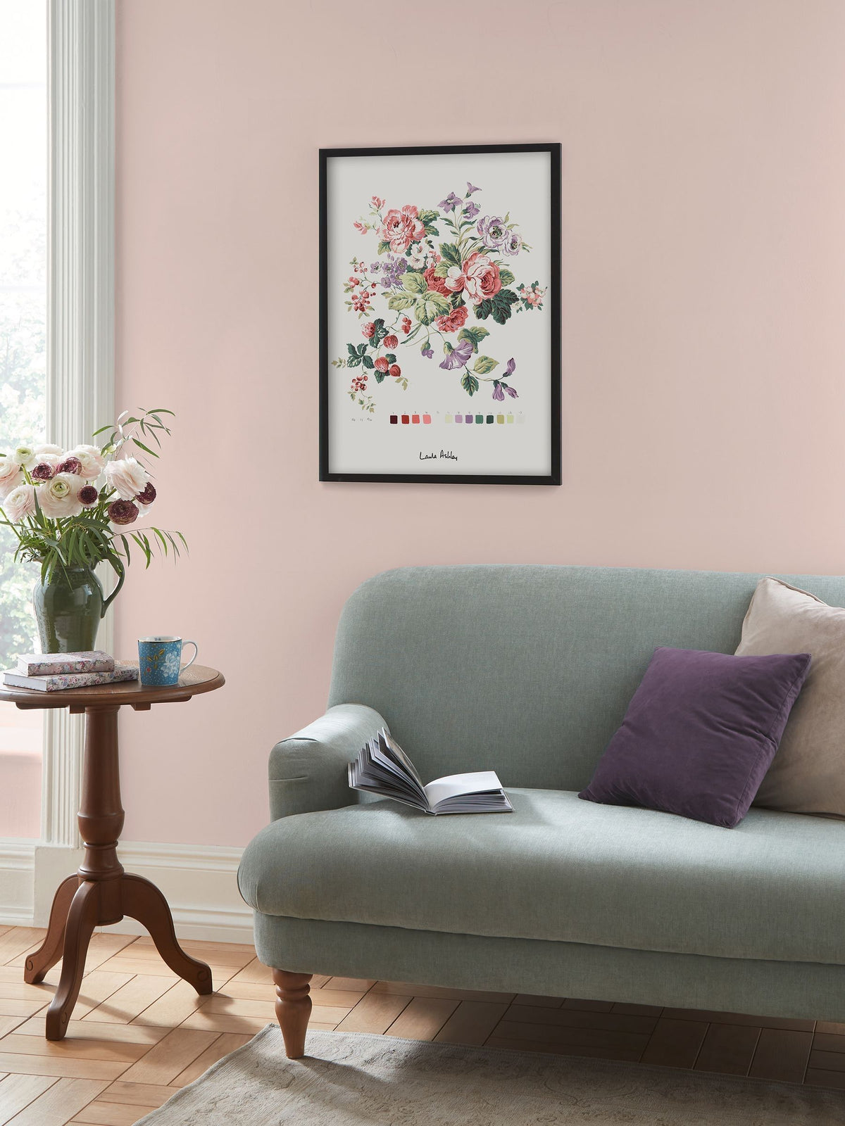 Laura Ashley Black Rosemore small wall art frame, UK version