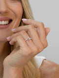 The Diamond Store Silver Solstice pear cut lab diamond engagement ring 0.80ct (British brand)